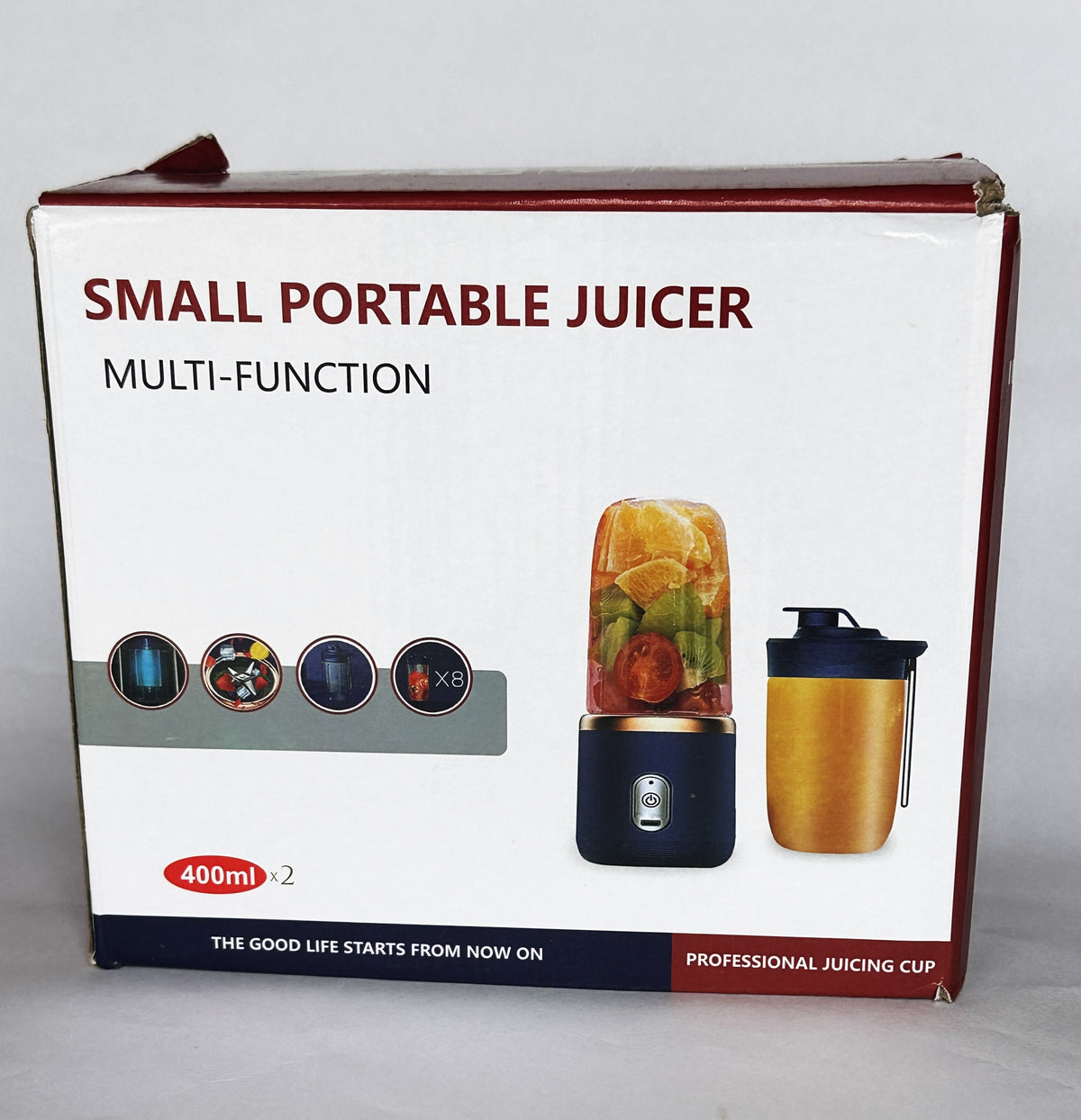 Portable Mini Juicer 400ml × 2 – Multi-Function Rechargeable Blender Cup